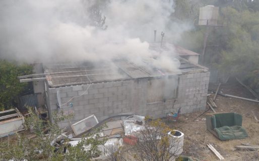 Se incendió una vivienda a metros del salón de los jubilados de YPF
