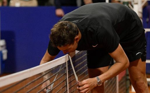 Juan Martín del Potro y un gesto que lo dice todo: colgó la vincha en la red