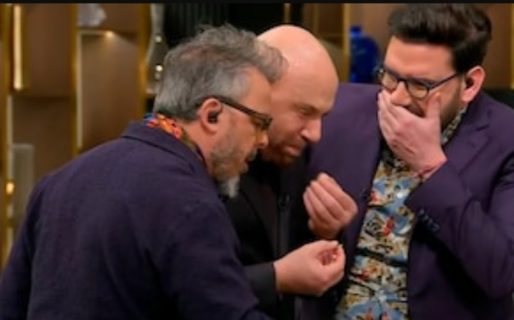 Germán Martitegui tuvo que escupir el plato de Ernestina Pais en Masterchef Celebrity