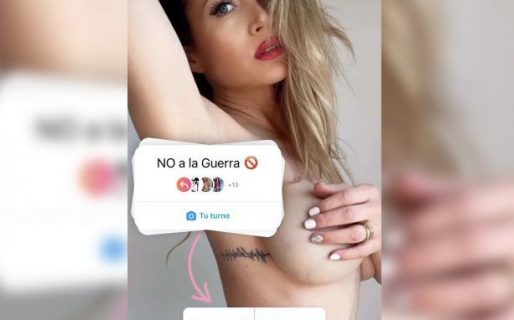 Adabel Guerrero se desnudó en contra de la guerra Rusia-Ucrania