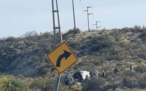 Choque y vuelco en Km 20