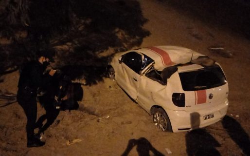 Tras impresionante vuelco su conductora no sufrió lesiones