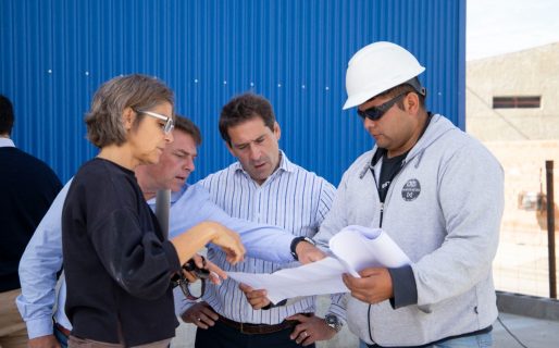 Luque recorrió la obra de la primera escuela municipal que comenzará a funcionar en 2023