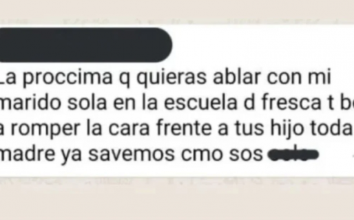 Escándalo en una escuela: “Roba marido, la próxima te voy a romper la cara”
