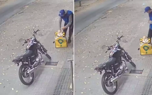 Delivery se comió bizcochitos que debía entregar y quedó grabado: el video y su descargo