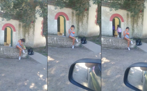 VIDEO: Una escuela obliga a una niña de 10 años a comer en la calle por ser vegetariana