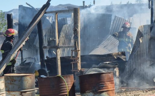 Se incendió una vivienda en Km 18