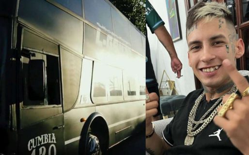 L-Gante repartió plata entre sus fanáticos en una descontrolada caravana en la que chocó una moto