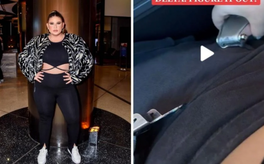 Una influencer reclamó a una aerolínea que alargue el cinturón de seguridad y la mandaron a comprar otro asiento