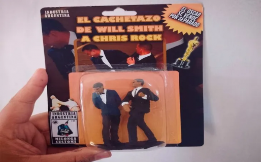 Sacaron a la venta los muñecos del cachetazo de Will Smith a Chris Rock