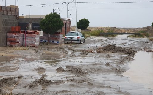 El barrio René Favaloro, uno de los más afectados por el temporal