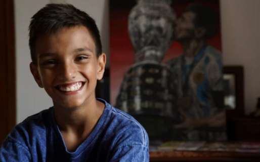Tiene 12 años, es un genio del dibujo y sorprendió a Messi