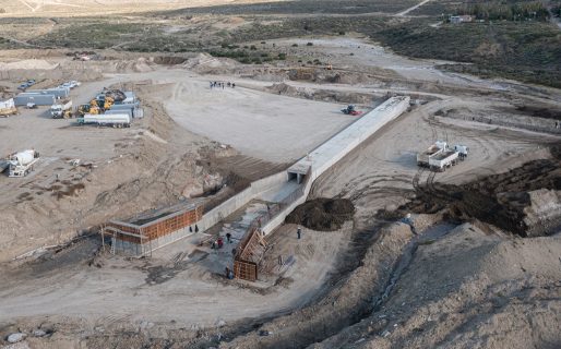 Funcionarios municipales y nacionales supervisaron obras hídricas en zona sur