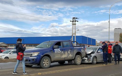 Triple choque sobre la Avenida Yrigoyen