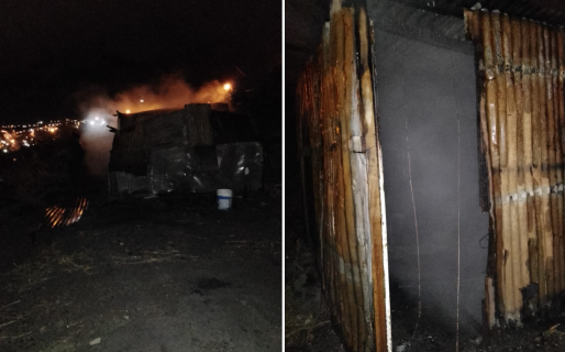 Una casa abandonada fue devastada por el fuego