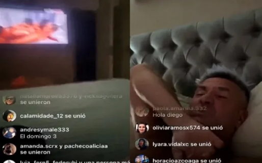 Mientras hacía un vivo, Diego Díaz mostró «sin querer» que estaba viendo pornografía