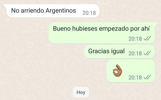 En Chile les negaron el alojamiento por ser argentinos y la revancha se hizo viral