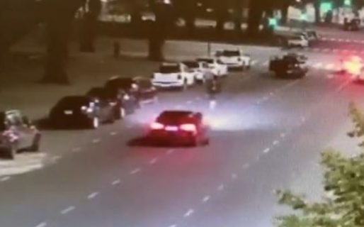 Se conoció el video del momento en que Eduardo “Toto” Salvio arrastra a su exmujer con el auto en Puerto Madero