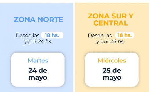 Corte de agua programado para recuperar reservas en la ciudad