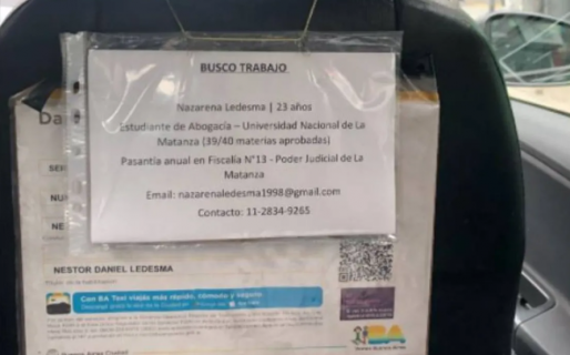 Un taxista quiso ayudar a su hija a conseguir trabajo, pegó su CV en el auto y el resultado conmovió a todos