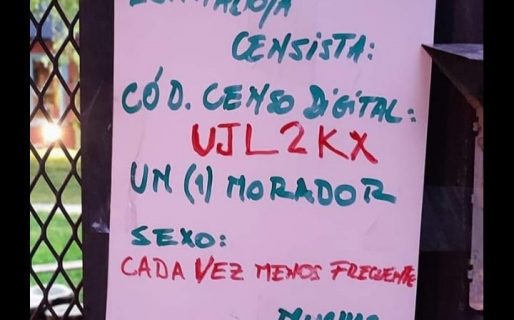 Publicaron un insólito cartel afuera de una casa dirigido hacia los censistas