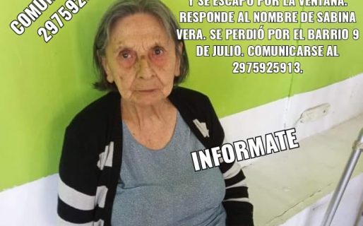 Desesperada búsqueda de una abuelita por el barrio 9 de julio
