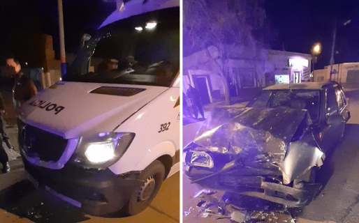 Una trafic de la PSA chocó con un particular en Palazzo