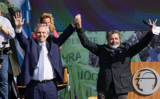 En medio de la tensión por el ajuste, gobernadores e intendentes dejaron solo a Alberto en el acto de la Uocra