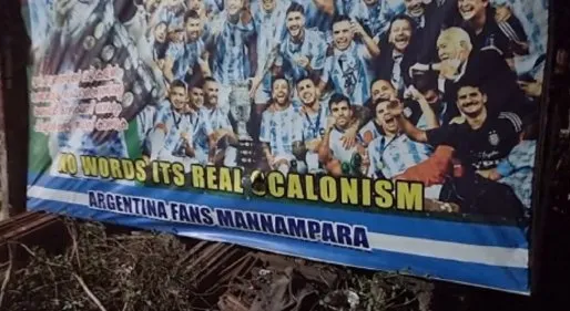 Apareció un cartel en la India que apoya a la selección argentina: «Scaloneta real»