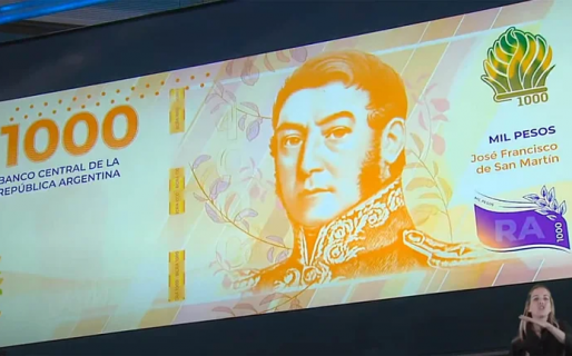 El billete de $1.000 con la imagen de San Martín compra menos de 5 dólares