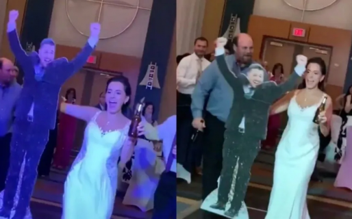 El novio no fue a la fiesta de casamiento y ella tomó una desopilante decisión