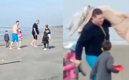 Un hombre pescó un delfín en peligro de extinción y se lo llevó envuelto en mantas