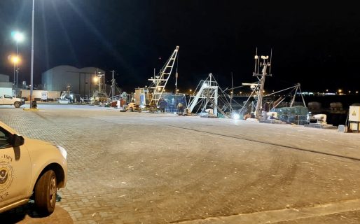 Hay una intensa actividad pesquera en el Puerto de Comodoro