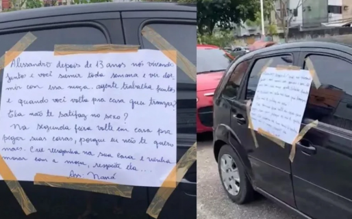 Descubrió que su marido la engañaba y le pegó un cartel en el auto: “Andá a vivir con ella”