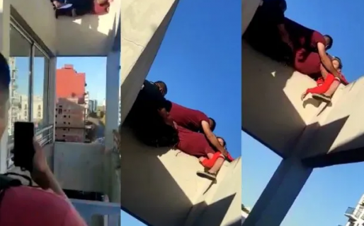 El video del dramático rescate de una mujer que intentó suicidarse
