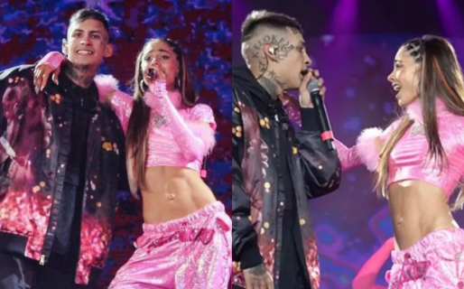 La particular actitud de L-Gante que desconcertó a Tini Stoessel en pleno show: “Pasó algo raro”