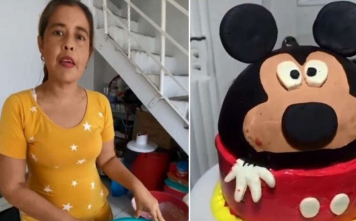 Habló la pastelera de la fallida torta de Mickey: “Todo el mundo comentando sin saber lo que pasó”