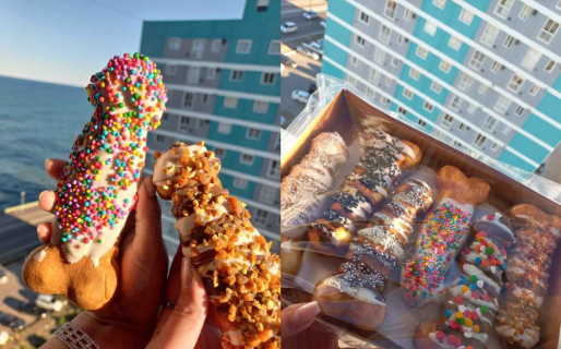 En Comodoro venden waffles con forma de pene