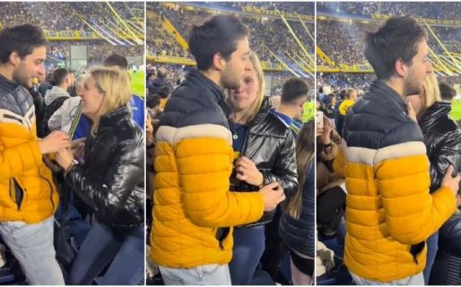 Ella le propuso casamiento en la Bombonera pero él estaba concentrado viendo a Boca