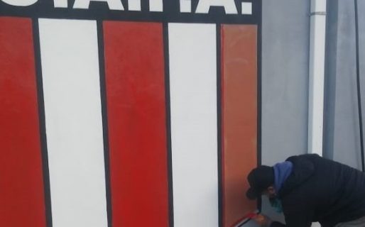 El club Florentino Ameghino embelleció su cancha con el apoyo de los hinchas