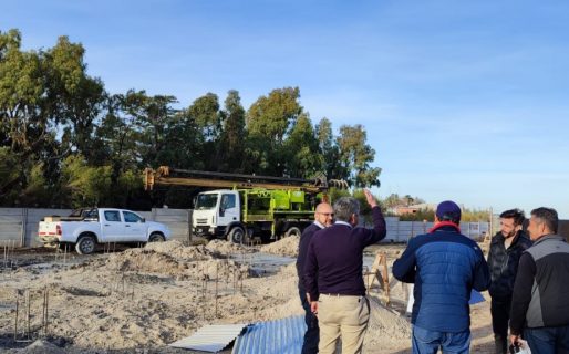 El ministro Aguilera supervisó la obra de la Comisaría del barrio Don Bosco de Comodoro
