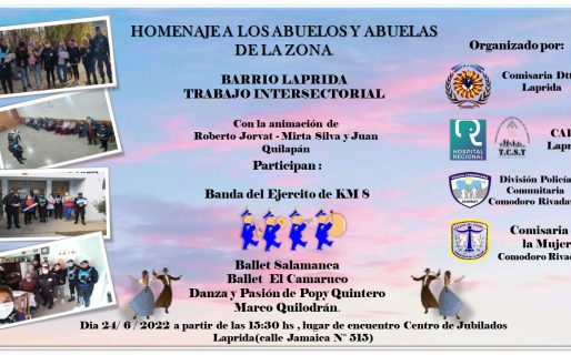 Organizan en Laprida un homenaje a los abuelos y abuelas de la zona