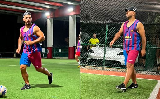 Kun Agüero regresó al fútbol tras su problema cardíaco: jugó un picado con hinchas de River Plate en Miami