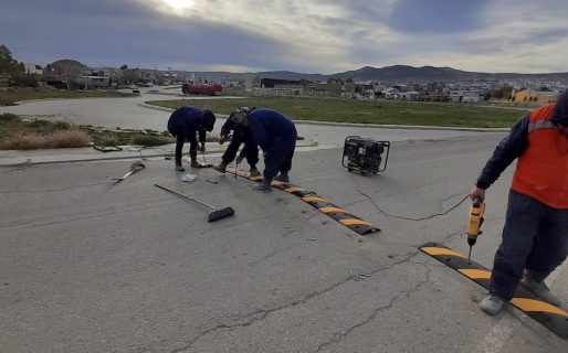 Colocaron reductores de velocidad en barrio Stella Maris