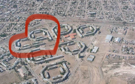 Le encontraron forma de corazón a un barrio de Trelew y estallaron las redes