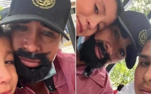 Una madre se vistió de hombre para celebrar el Día del Padre con sus hijos