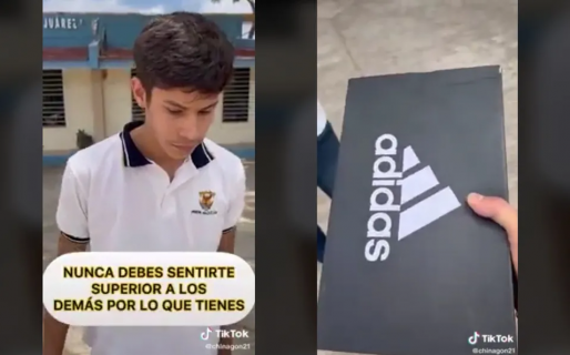 ¿Lección o humillación? Un padre obliga a su hijo a ir a la escuela en chanclas por burlarse de las zapatillas del compañero