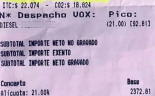Fue a cargar gasoil y «lo durmieron» con lo que le cobraron en el ticket