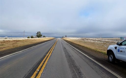 Rutas chubutenses con humedad y banquinas complicadas por el barro