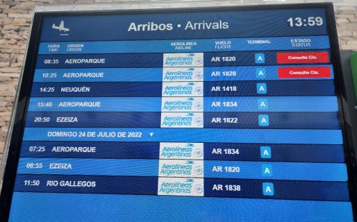 Por la amenaza de bomba se reprogramaron vuelos en el aeropuerto de Comodoro